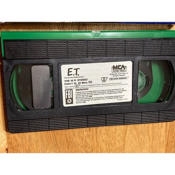 E.T. The Extra-Terrestrial (VHS) Green & Black Tape - Picture 2 of 4